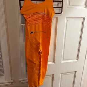 Stella McCartney Vibrant Orange Mesh Top